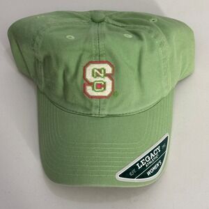 North Carolina State Wolfpack Legacy Athletic NCAA Hat Cap Womens Lime Green NWT